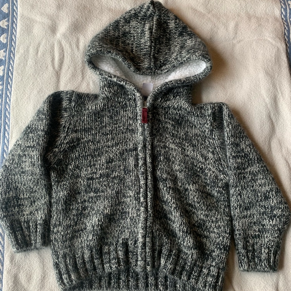 Carters knit sweater with fleece lining.